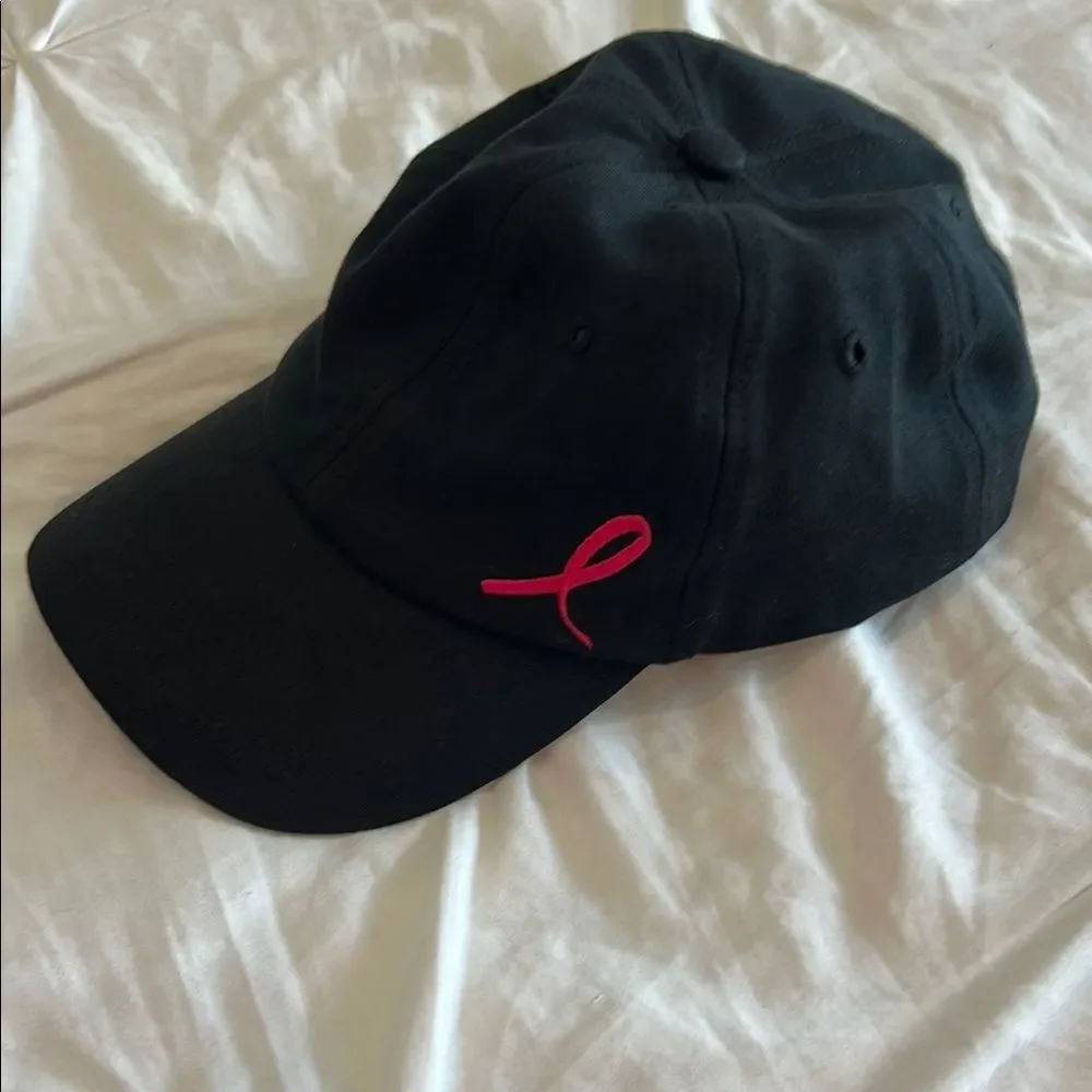 Delta Breast Cancer Awareness Fund Black Women's Black Pink Ribbon Cap